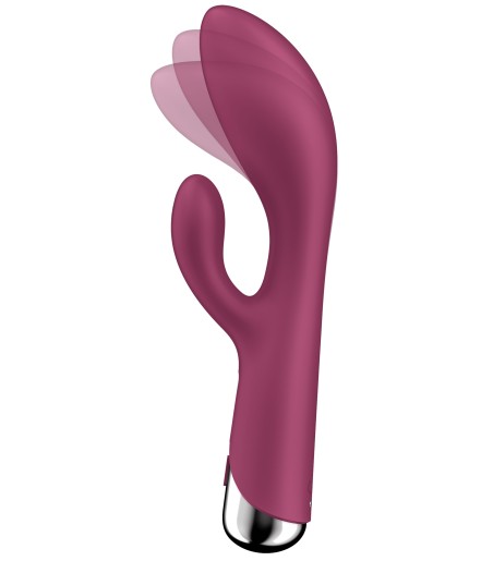 Satisfyer - Spinning Rabbit 1, Red, med härliga vibrationer i både staven och kittlaren
