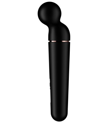 Satisfyer - Planet Wand-er, Black, täckt av fin och svart silikon