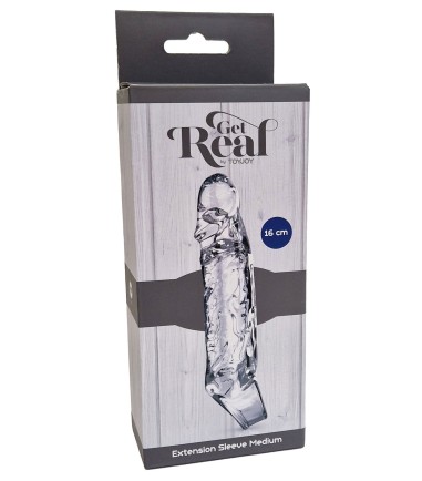 GetReal - Extension Sleeve, Medium, överdrag som gör penisen lite större.
