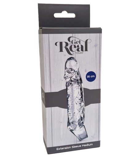 GetReal - Extension Sleeve, Medium, överdrag som gör penisen lite större.