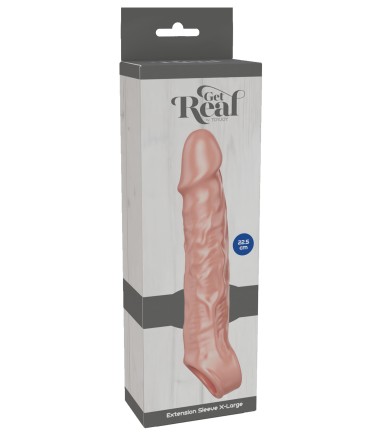 GetReal - Extension Sleeve, Extra Large, mjuk och stor penisöverdrag
