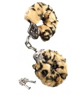 Handbojor med fluff - leopard