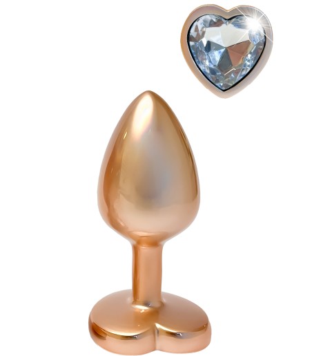Guldfärgad, matt analplugg, Gleaming Love Plug - Pearl Gold, Small