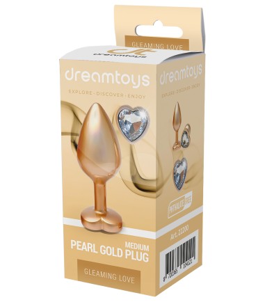 Gleaming Love Plug - Pearl Gold, Medium
