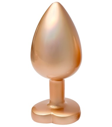 Gleaming Love Plug - Pearl Gold, Large, stor analplugg i guldfärg