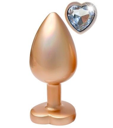 Gleaming Love Plug - Pearl Gold, Large, guldfärg, matt och dessutom stor plugg för anala lekar