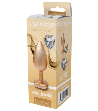 Gleaming Love Plug - Pearl Gold, Large