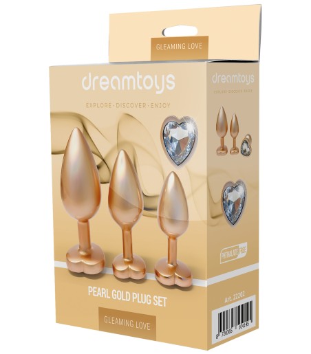 Gleaming Love Plug - Pearl Gold, Set