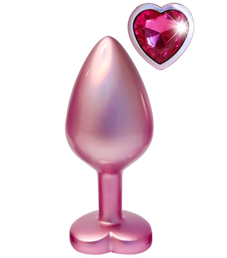 Gleaming Love Plug - Pearl Pink, Medium, snygg, lagom stor plugg i rosa färg