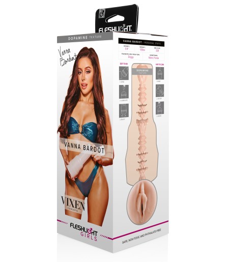 Fleshlight Girls - Vanna Bardot, Dopamine, läcker brunett med fin kropp från Miami!