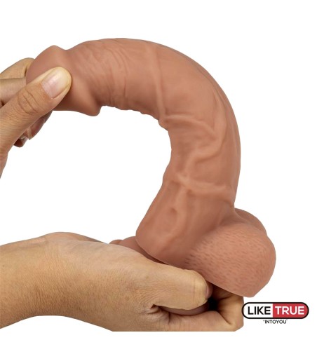 Liquid Silicone Dual Layer Dildo - 20cm, en doftfri dong med fint material