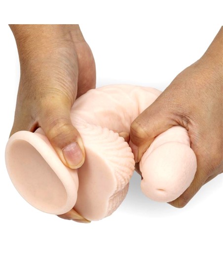 Liquid Silicone Dual Layer Dildo - 21cm, Light, stor flexibilitet