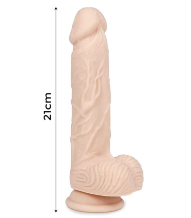 Liquid Silicone Dual Layer Dildo - 21cm, Light