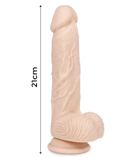 Liquid Silicone Dual Layer Dildo - 21cm, Light