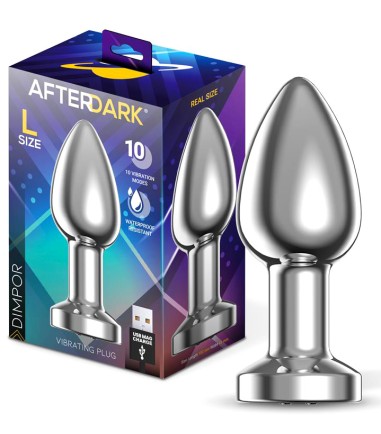 AfterDark - Dimpor Chrome Anal Plug with Vibration, Large