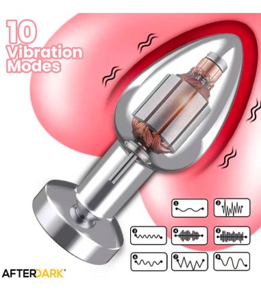 AfterDark - Dimpor Chrome Anal Plug with Vibration, Large