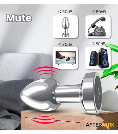 AfterDark - Dimpor Chrome Anal Plug with Vibration, Large