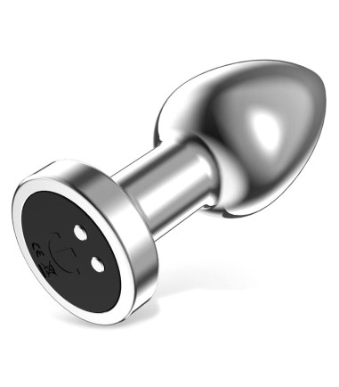 AfterDark - Dimpor Chrome Anal Plug with Vibration, Medium, 10 vibrationsmönster