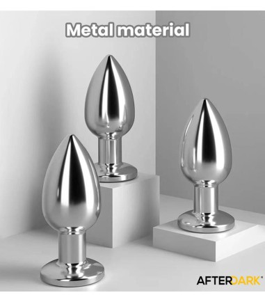 AfterDark - Dimpor Chrome Anal Plug with Vibration, Medium