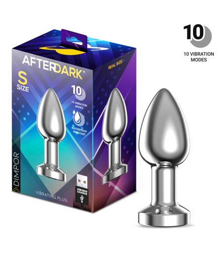 AfterDark - Dimpor Chrome Anal Plug with Vibration, Small