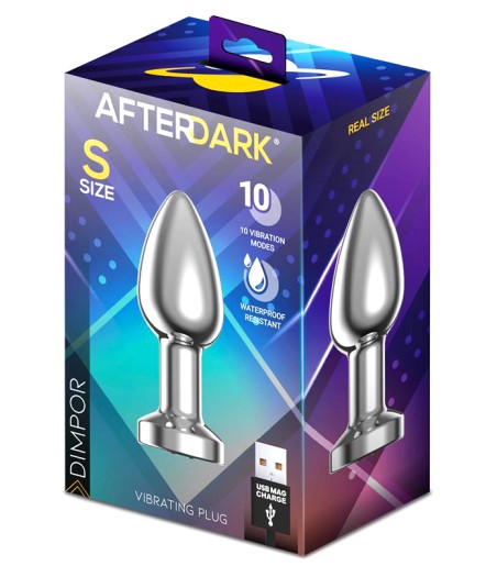 AfterDark - Dimpor Chrome Anal Plug with Vibration, Small