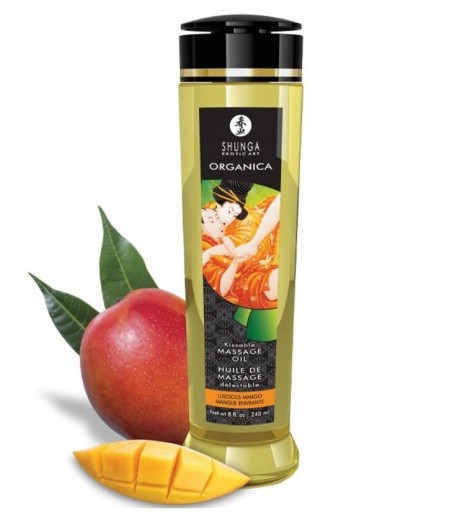 Shunga - Organica, Luscious Mango, organisk massageolja med doft av mango