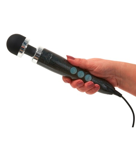 Doxy - Number 3 Wand Massager, Disco Black, svart skimrande färg