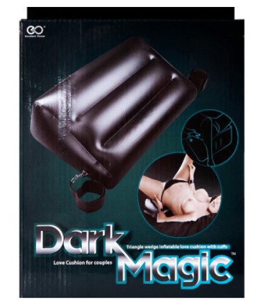 Dark Magic Inflatable Pillow With Handcuffs, positionskudde med enklare handbojor