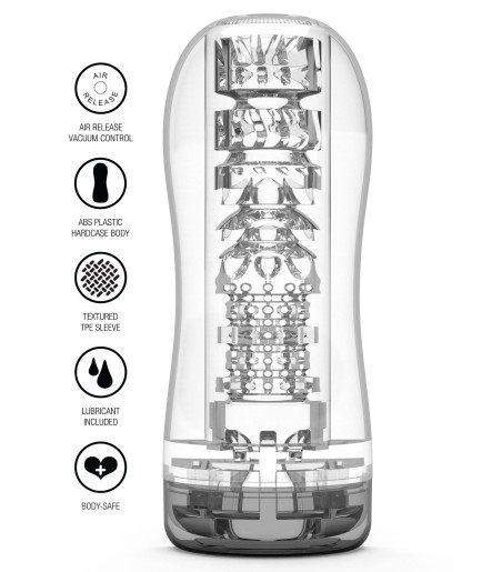 Hero - Clear Blast Vacuum Stroker, gelt genomskinlig lösfitta