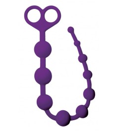E3 Anal Beads, Purple, analkulor i silikon, flexibla och släta