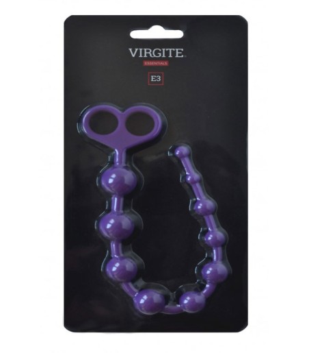 E3 Anal Beads, Purple, fina kulor för anala lekar i silikon