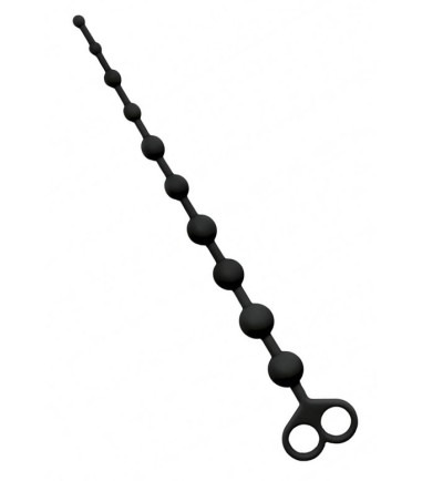 E3 Anal Beads, Black, flexibla analkulor