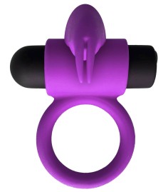 E9 Rechargeable Vibrating Ring, Purple, uppladdingsbar, vibrerande penisring