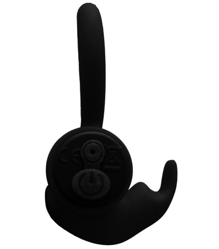 E9 Rechargeable Vibrating Ring, Black, penisring i silikon, vibrerande