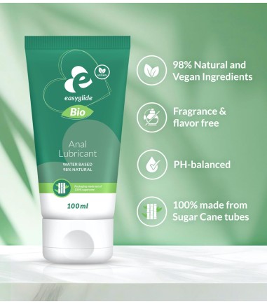 EasyGlide - Bio & Natural Waterbased Anal Lubricant, 100ml