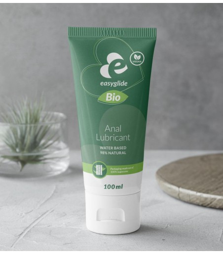 EasyGlide - Bio & Natural Waterbased Anal Lubricant, 100ml, analglid som är naturlig och biologisk