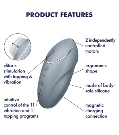 Satisfyer - Tap & Climax 1, Light Grey