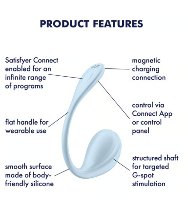 Satisfyer - Smooth Petal Wearable Egg Vibrator, Blue