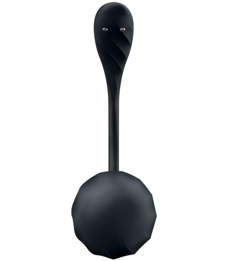 Satisfyer - Ribbed Petal Wearable Egg Vibrator with Remote, Black