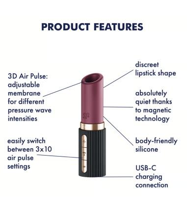 Satisfyer - Pro 2 Kiss, lufttryck fö rmjuk stimulans