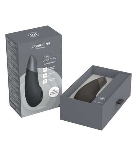 Womanizer - Enhance, Black , lufttryck och sköna vibrationsmönster