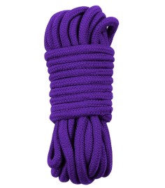 Lovetoy - Soft Bondage Rope, 10m - Purple, lång rep för bondagelekar