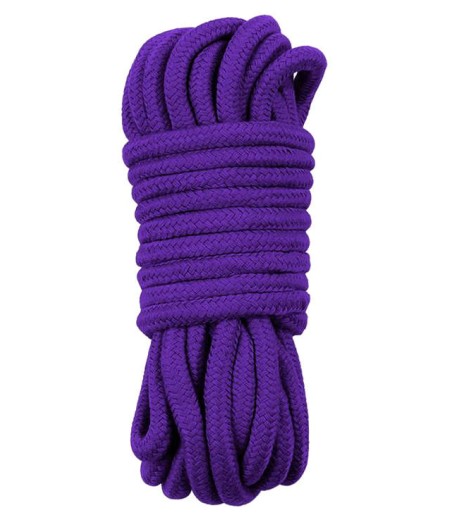 Lovetoy - Soft Bondage Rope, 10m - Purple, lång rep för bondagelekar