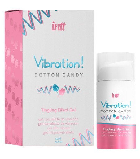 intt - Vibration! Cotton Candy, värmande och pirrande känsla med lukt av spunnet socker