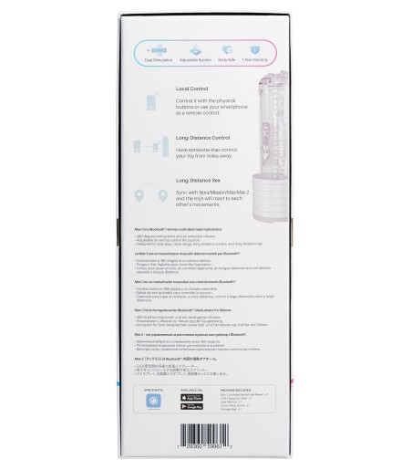 Lovense - Max 2, Bluetooth Remote-Controlled Male Masturbator