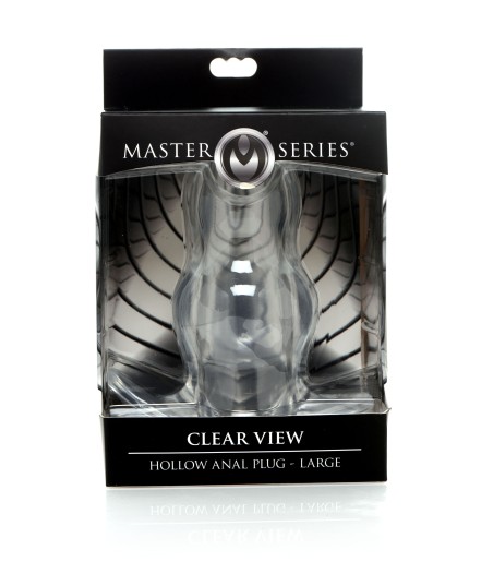 Clear View Hollow Anal Plug - Large