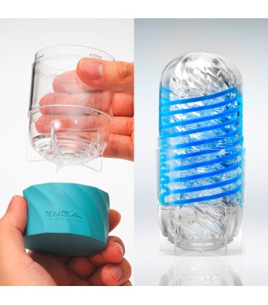 Tenga - Spinner DX, Drops, riktigt skön masturbator med sköna halvsfärer i vågigt mönster