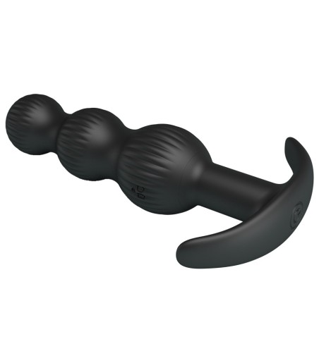 Pretty Love - Sidney Bead Anal Plug, vibrerande plugg med tre kulor