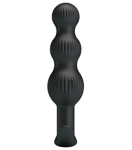 Pretty Love - Sidney Bead Anal Plug, analplugg med tre kulor som vibrerar