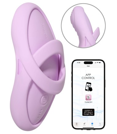 Svakom - Echo 2, Flexible Finger Vibrator, Pink, kan användas med app för ytterligare funktioner